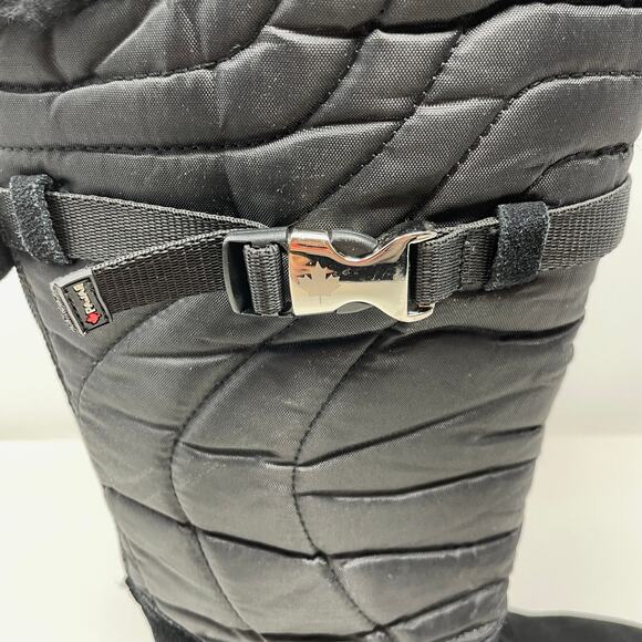 PAJAR Knee High Faux Fur Snow Boot With Buckle In Black Size 8.5 - Picture 3 of 10